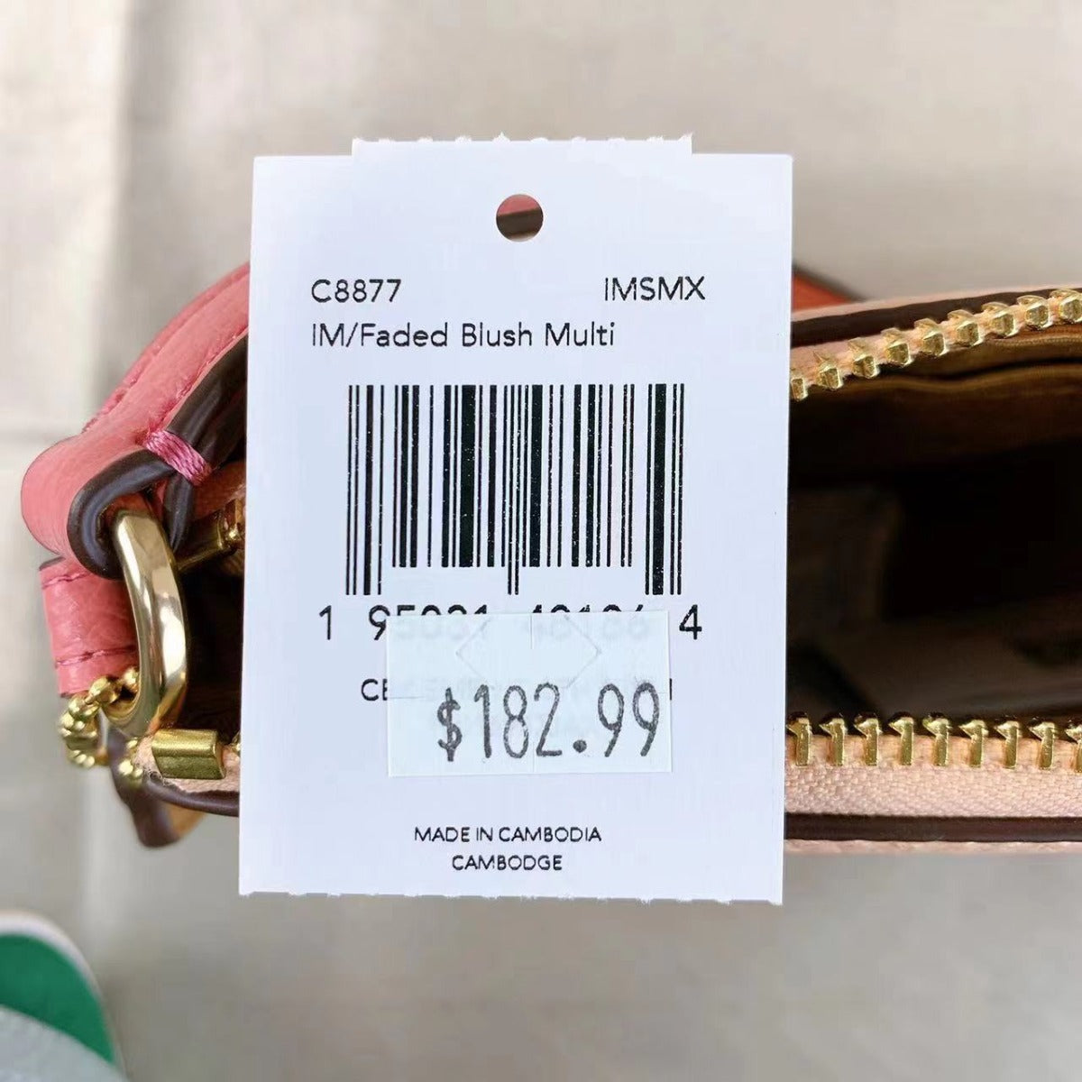 Coach C8877 Nolita 19 In Colorblock With Horse And Carriage In Gold/Faded Blush Multi Coach C8877 Nolita 19 In Colorblock With Horse And Carriage In Gold/Faded Blush Multi